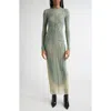 Jean Paul Gaultier Spiral Long Sleeve Mesh Dress