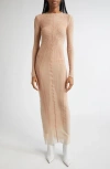 Jean Paul Gaultier Spiral Long Sleeve Mesh Dress