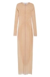 Jean Paul Gaultier Spiral Long Dress In Pale Pink/dusty Pink
