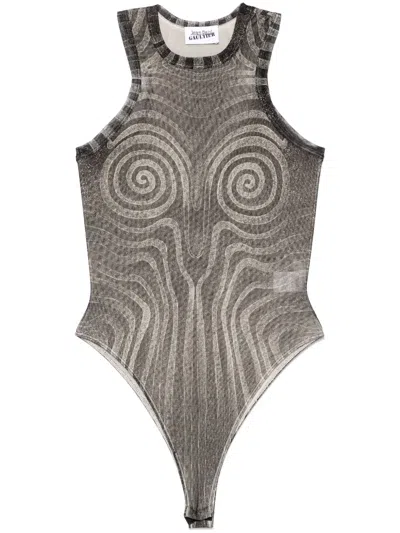 JEAN PAUL GAULTIER SPIRAL MESH BODYSUIT