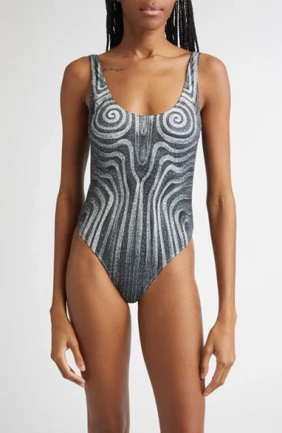 Jean Paul Gaultier Spiral One-piece Swimsuit