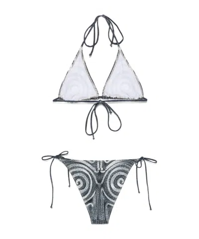 Jean Paul Gaultier Spiral-print Bikini
