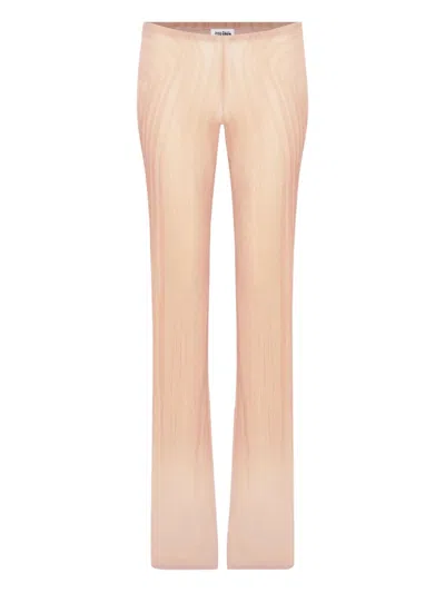 Jean Paul Gaultier Spiral-print Mesh Trousers