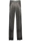 Jean Paul Gaultier Spiral-print Trousers In Black