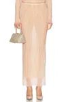 Jean Paul Gaultier Spiral Skirt In Palepink & Dustypink