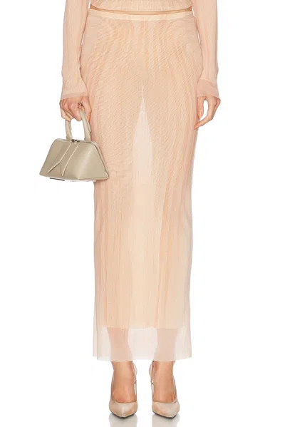 Jean Paul Gaultier Spiral Skirt In Palepink & Dustypink