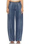 Jean Paul Gaultier Spiral Wide Leg In Indigo