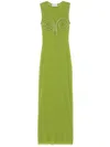 Jean Paul Gaultier Spirale Maxi Dress In Green