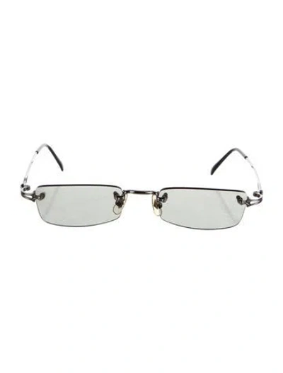 Pre-owned Jean Paul Gaultier Square Tinted Sunglasses In Black