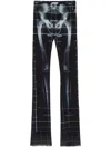 Jean Paul Gaultier Squeletor Flared Trousers In Black