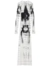 Jean Paul Gaultier Squeletor Maxi Dress In White