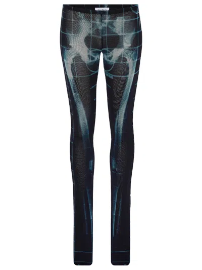 Jean Paul Gaultier Squeletor Pants Woman Black And Blue