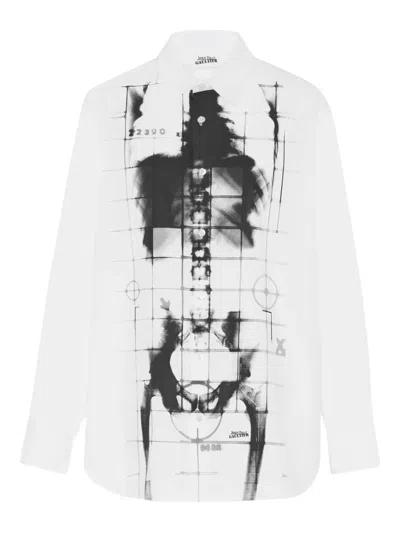 Jean Paul Gaultier Squeletor Printed Button Shirt In White