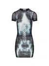 Jean Paul Gaultier Squeletor Short Dress Woman Black And Blue In Black