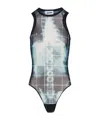 Jean Paul Gaultier Body In Black Polyamide With X Ray Print In Gray