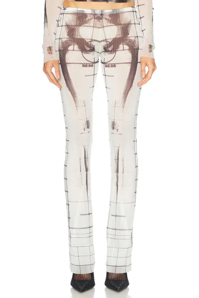 Jean Paul Gaultier Squeletor Trouser In White & Black