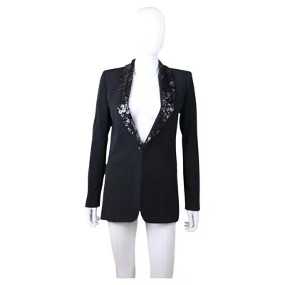 Pre-owned Jean Paul Gaultier S/s 2003 Haute Couture Black Wool Pearl Button Blazer