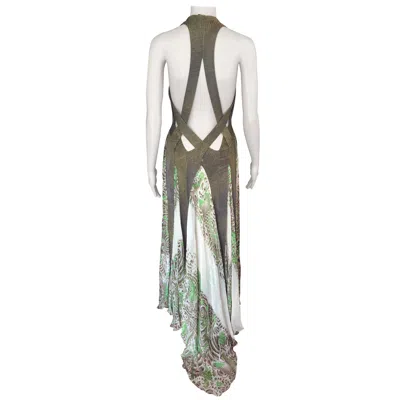 Pre-owned Jean Paul Gaultier S/s 2009 Runway Plunging Neckline Cutout Open Back Maxi Dress In Gray