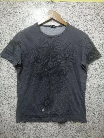 Pre-owned Jean Paul Gaultier Ss1996 “safe Sex Forever” T-shirt In Faded Black