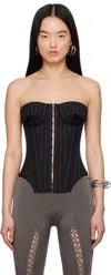 Jean Paul Gaultier Sleeveless Corset In 0001-black/white