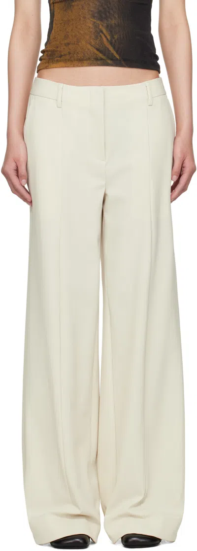 JEAN PAUL GAULTIER SSENSE EXCLUSIVE OFF-WHITE 'THE STIRRUP' TROUSERS