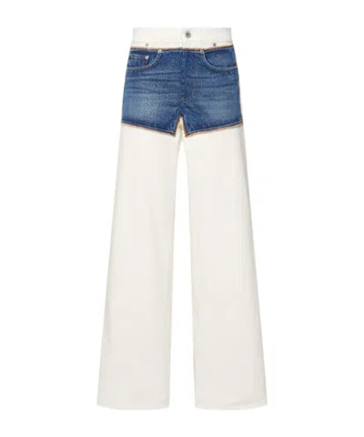 Jean Paul Gaultier Stitch Design Denim Trousers In Multi