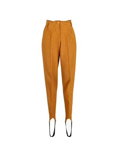 Pre-owned Jean Paul Gaultier Straight-fit Trousers In Yellow