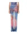Jean Paul Gaultier Air Stripe High Waist Flared Pants In Multi