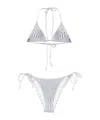 Jean Paul Gaultier Striped Bikini In White