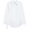 Jean Paul Gaultier Strap Detail Button-up Shirt In White