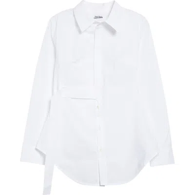 Jean Paul Gaultier Strap Detail Button-up Shirt In White