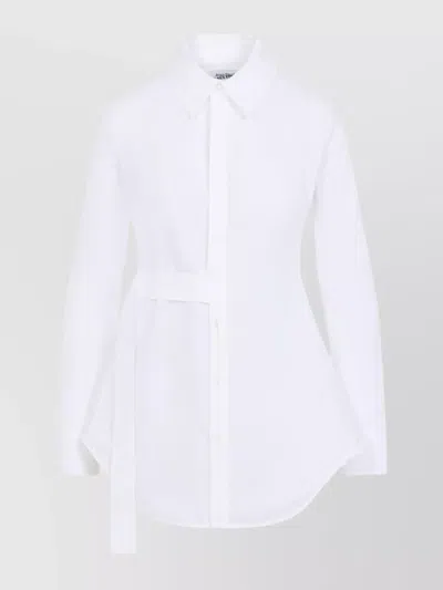 Jean Paul Gaultier Strap Detail Cotton Poplin Shirt