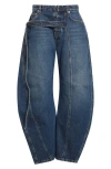 Jean Paul Gaultier Relaxed-fit Low-rise Jeans With Unique Side Zipper In Blue