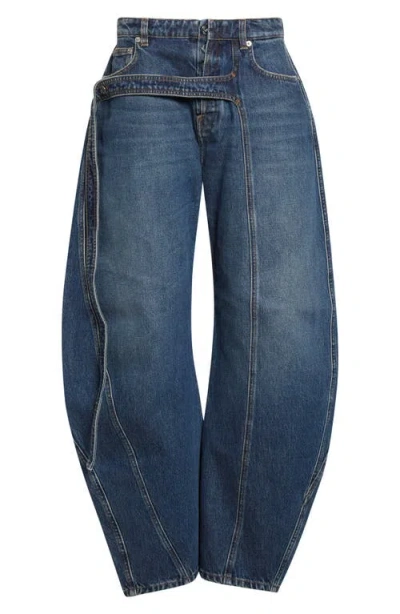 JEAN PAUL GAULTIER JEAN PAUL GAULTIER STRAP DETAIL WIDE LEG JEANS