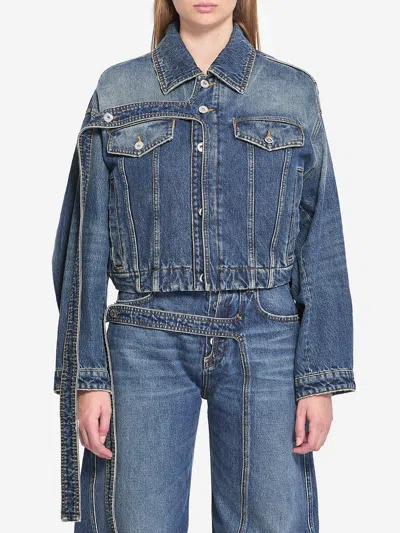 Jean Paul Gaultier Strap Jacket In Denim