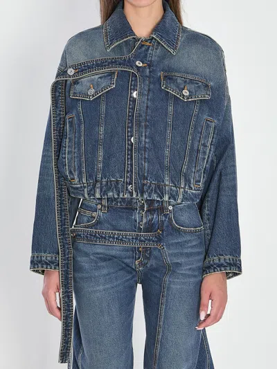 Jean Paul Gaultier Strap Jacket In Denim