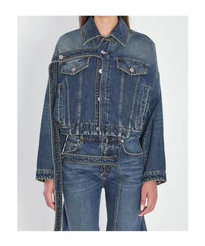 Jean Paul Gaultier Strap Jacket In Denim