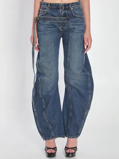 Jean Paul Gaultier Strap Jeans In Denim