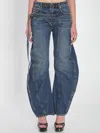 Jean Paul Gaultier Strap Jeans In Denim