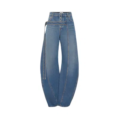 Pre-owned Jean Paul Gaultier Strap Low Waisted Jean 'vintage Blue' | Women's Size 28