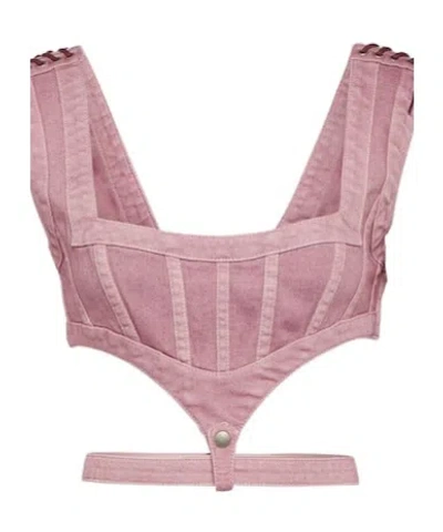 Jean Paul Gaultier Strapless Vest In Pink