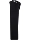 Jean Paul Gaultier Pleated Detail Dress In Black