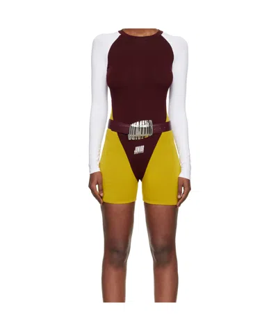 Jean Paul Gaultier Stretch Viscose Jersey Romper. In Brown