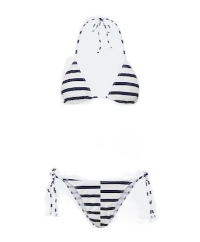 Jean Paul Gaultier Striped Bikini In White