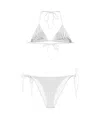 Jean Paul Gaultier Striped Bikini In White
