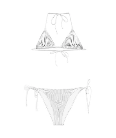 JEAN PAUL GAULTIER STRIPED BIKINI SUIT