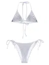 Jean Paul Gaultier Striped Bikini In White