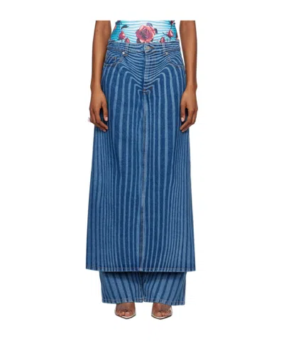 Jean Paul Gaultier Striped Denim Trousers