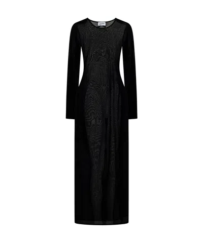 Jean Paul Gaultier Striped Dress In Black