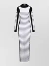 Jean Paul Gaultier Striped Dress Featuring Contrast Panels In White
